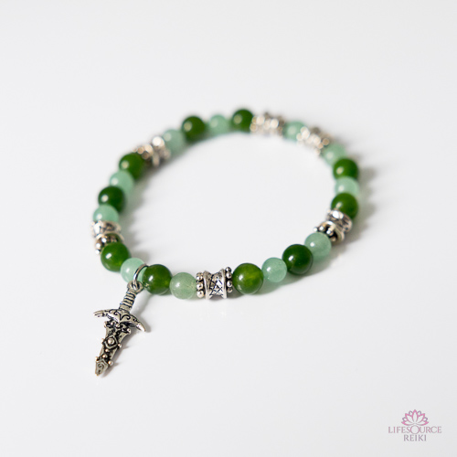 green bead bracelet